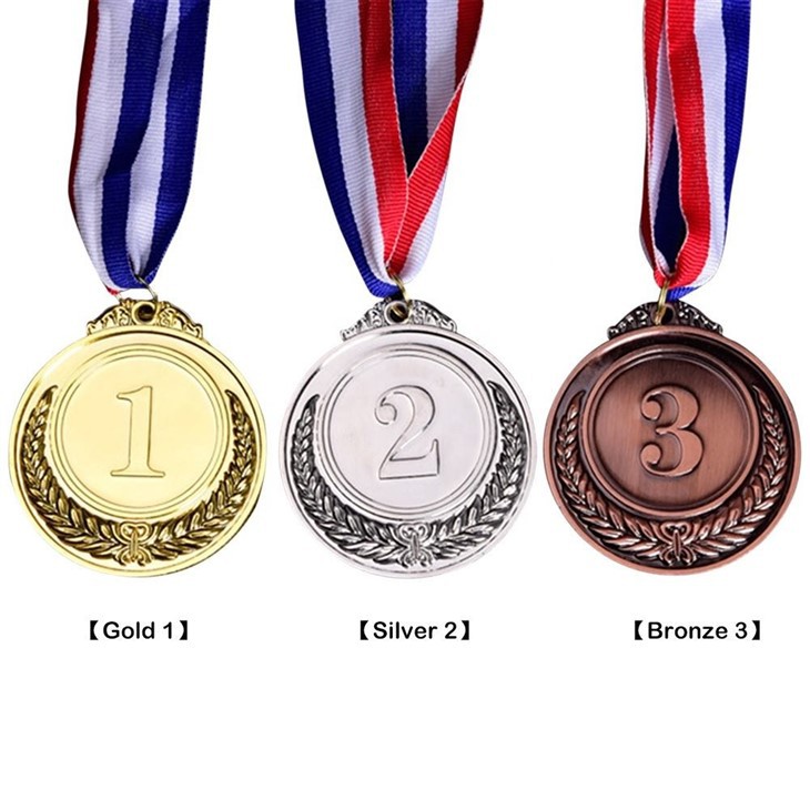 Custom Gold Medal With Ribbon